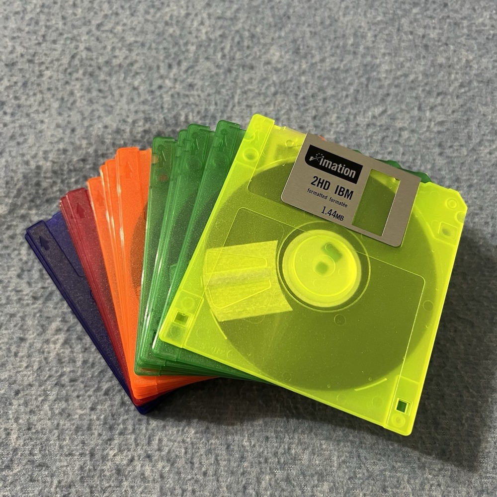 Imation Rainbow Diskettes - 2HD 1.44MB 3.5"‎ Floppy Disks 17 Total disks